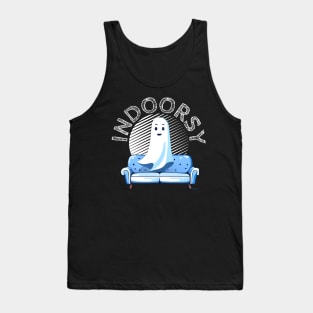 Indoorsy- A cut loner ghost Tank Top